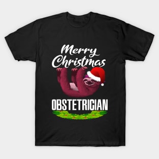 Merry Christmas  Obstetrician  Funny Gift Pajama Christmas T-Shirt